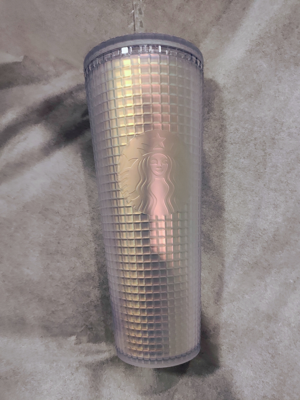 Starbucks Iridescent Pink/Gold Studded Travel Tumbler
